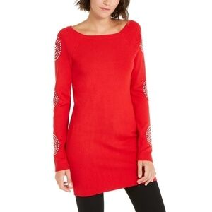 INC EMBELLISHED LONG TUNIC SWEATER
